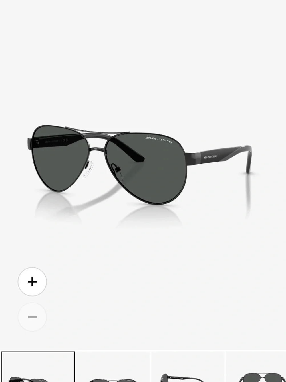 Armani Exchange sunglasses men pilot unisex authentic